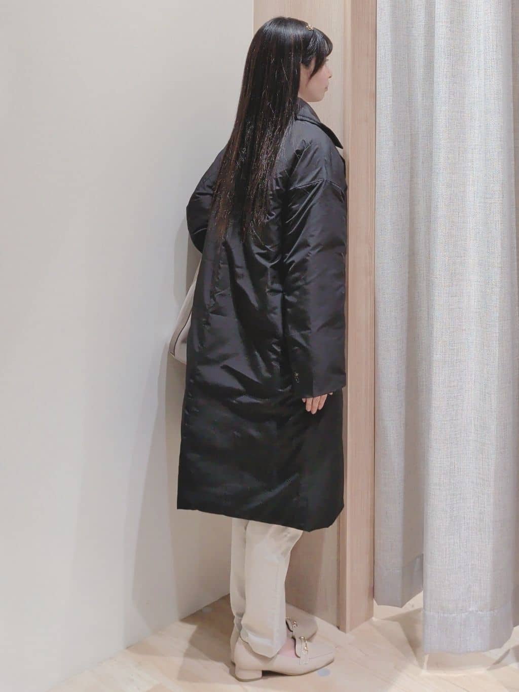 Yuiさんの「grove｜すっきり見え、ステッチレス中綿コート」を使ったコーディネート