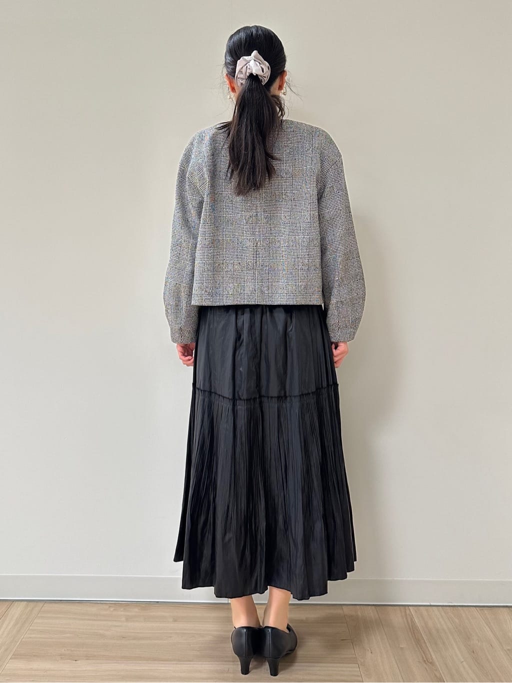 Momoさんの「Reflect｜【選べる8色／スカートにもパンツにも◎】ウール混ボートネックニット」を使ったコーディネート