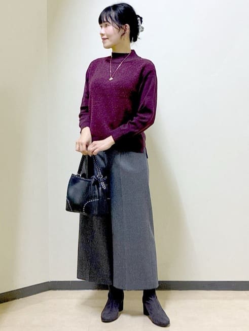  beni_gingerさんの「Reflect｜アーガイル柄ハイネックニット」を使ったコーディネート