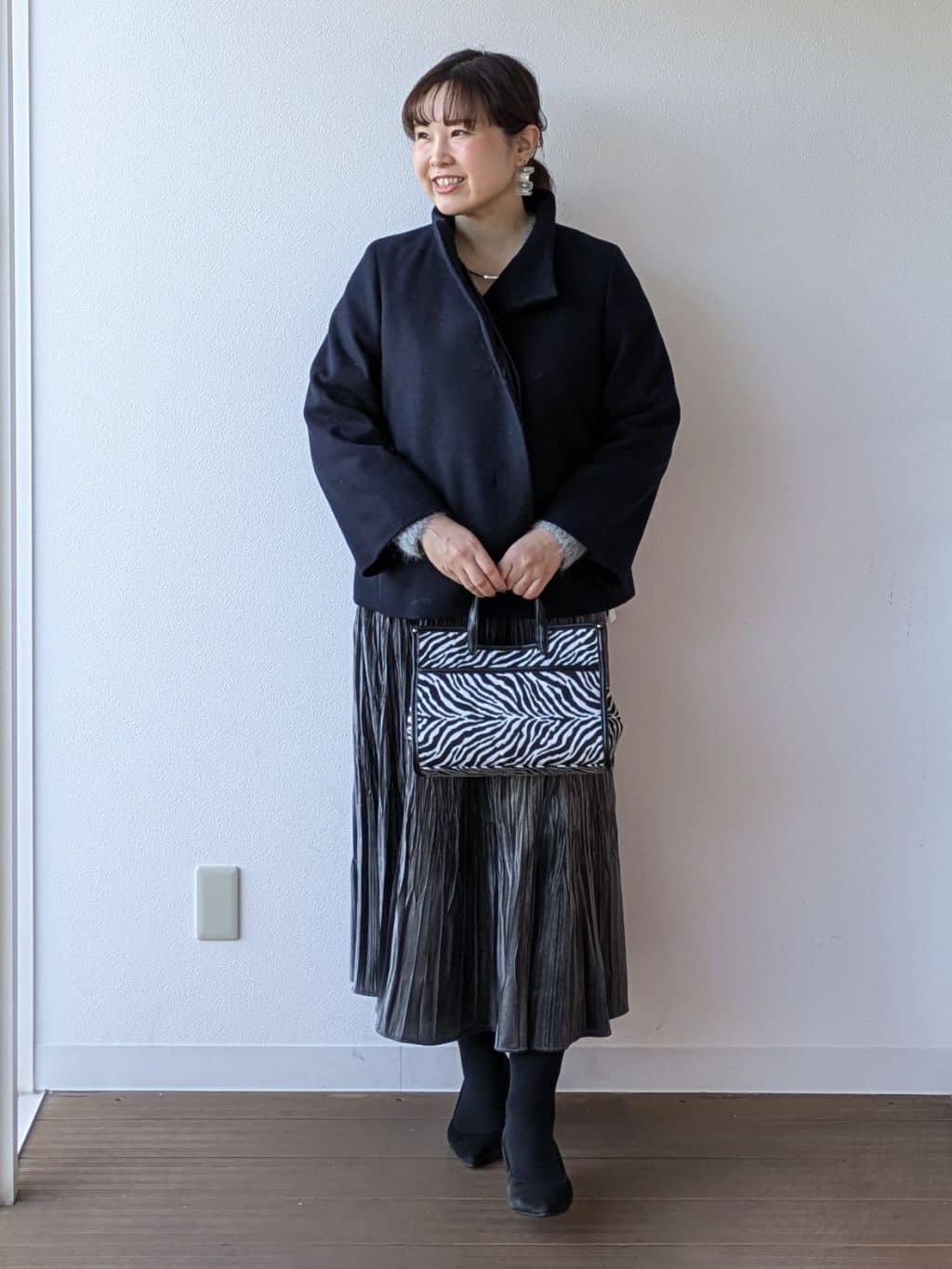 なみきさんの「UNTITLED｜【ゆったり】アルパカ混シャギー カーディガン」を使ったコーディネート