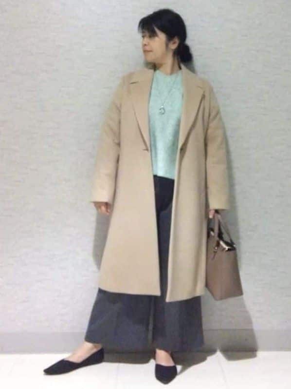 sakoさんの「Reflect｜【選べる5色／ゆったりシルエット】Vネックスパンコールニット」を使ったコーディネート