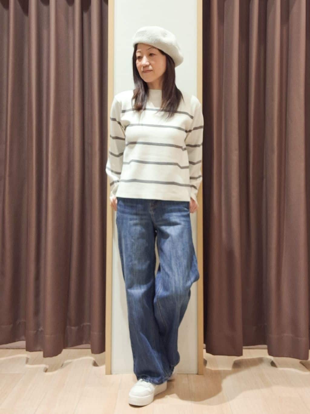 ウタさんの「grove｜【2WAY・リバーシブル】一枚でチェック柄も無地も！キルトジャケット」を使ったコーディネート