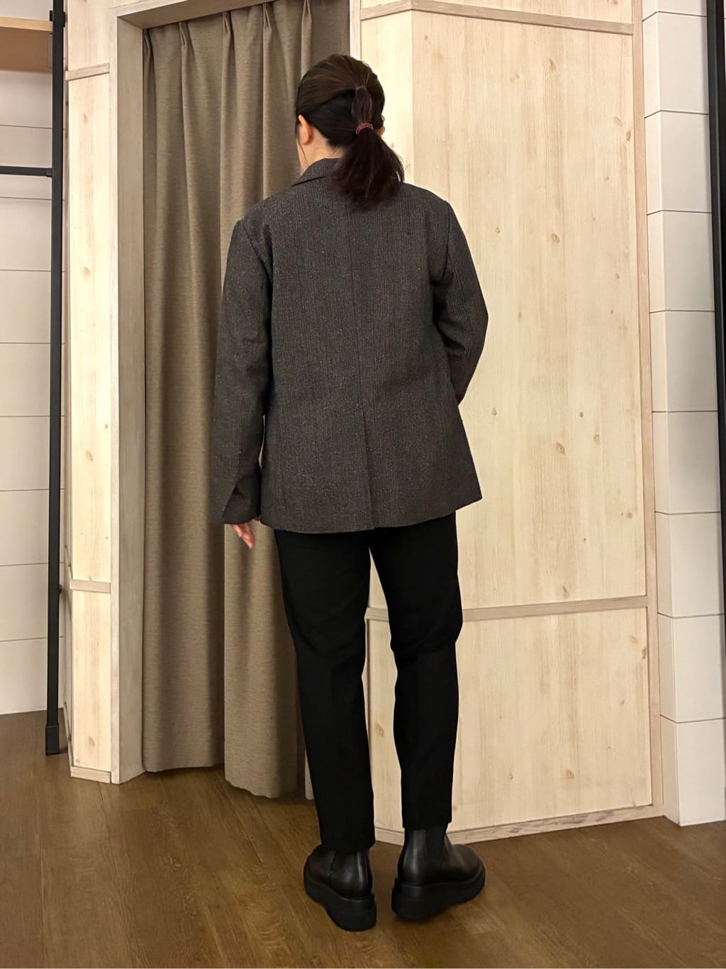 aiさんの「THE SHOP TK｜【洗えるアウター】ヘリンボーン＆チェック柄ジャケット」を使ったコーディネート