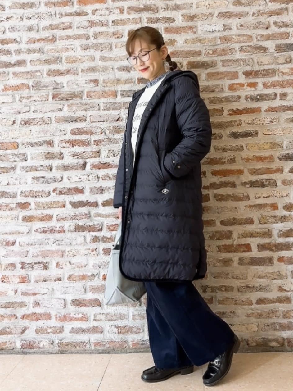 Yasucoさんの「Dessin｜【撥水・2WAY】ミュラーダウンコートロング丈」を使ったコーディネート