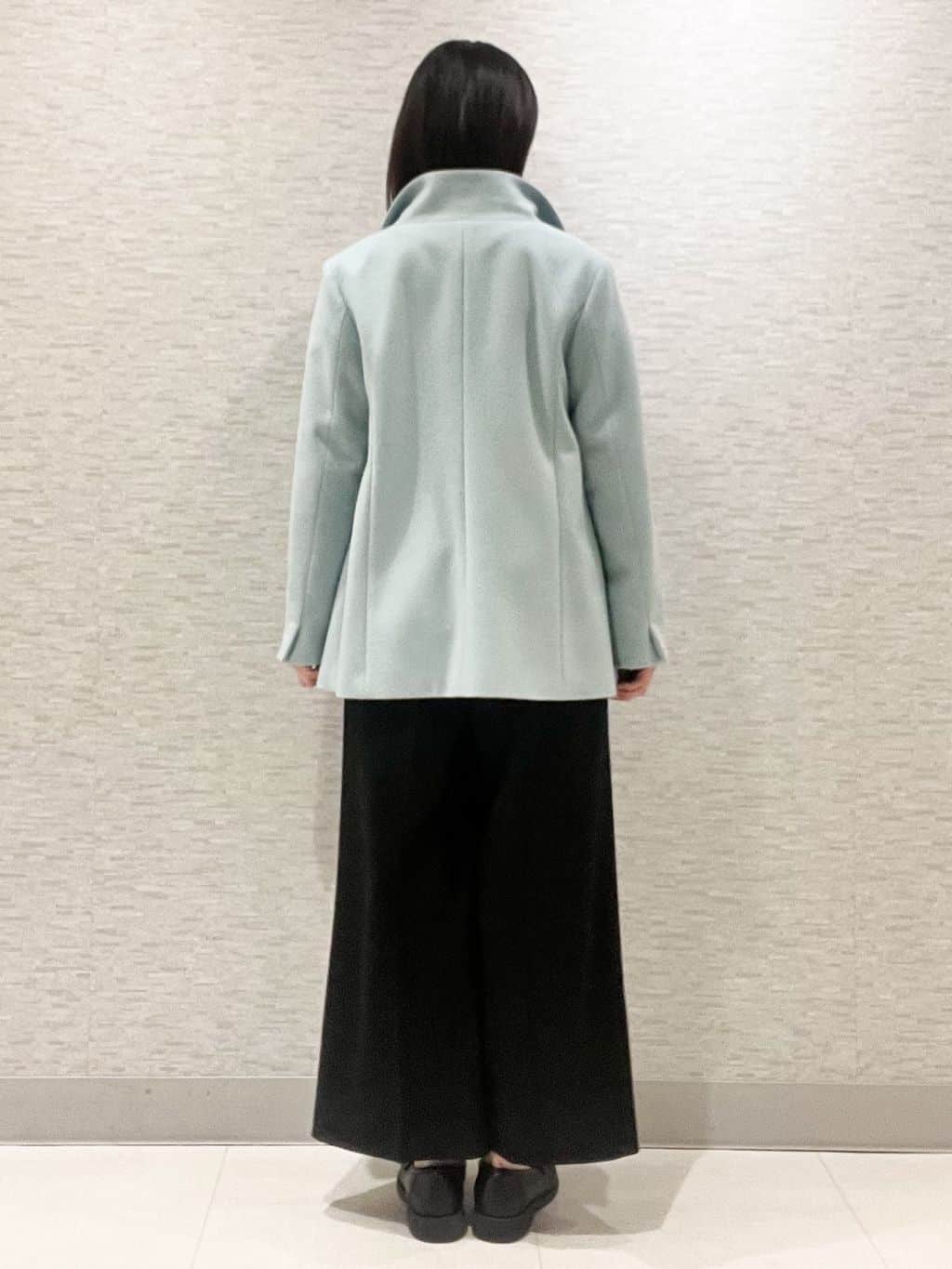 marikoさんの「Reflect｜【SS-4Lサイズ／衿が顔に当たらない◎】スタンドネックミドルコート」を使ったコーディネート