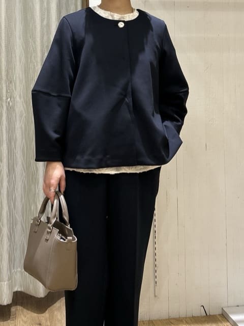 ga_riさんの「THE SHOP TK｜【通勤スタイルに】ダブルクロスワイドパンツ/セットアップ可」を使ったコーディネート