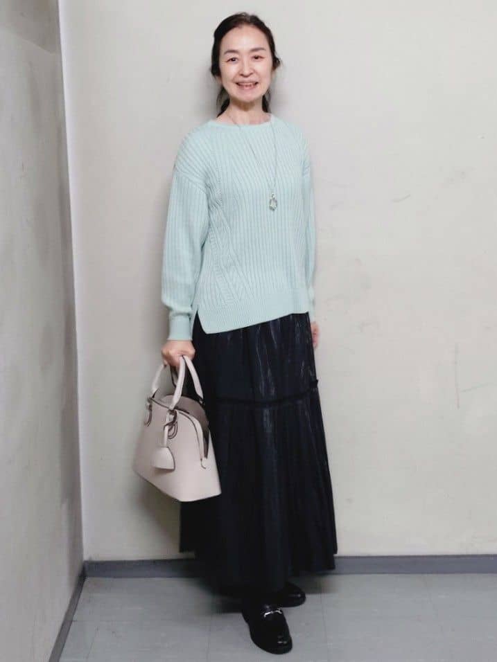 Kさんの「Reflect｜【腰周りすっきり◎】プリーツギャザースカート」を使ったコーディネート