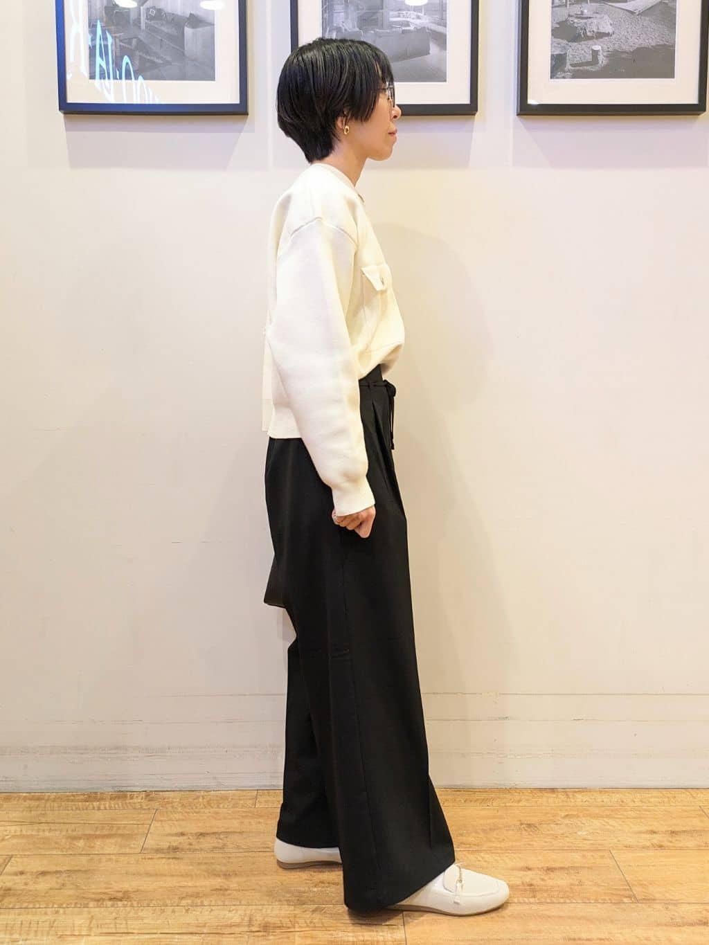 Akiさんの「SHOO･LA･RUE｜【洗濯機可/S-LL】1枚でも羽織りでも 華やか上品カーデ」を使ったコーディネート