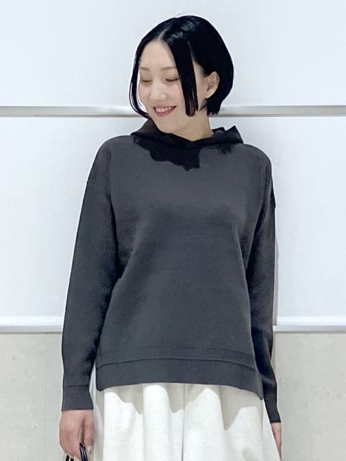 eriko さんの「Dessin｜【洗える／体型カバー】ちょうどいいニットパーカ」を使ったコーディネート
