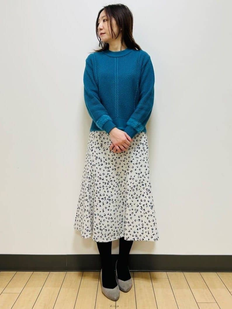 miiiさんの「Reflect｜【ほんのりラメ感◎】ケーブル柄ニット」を使ったコーディネート