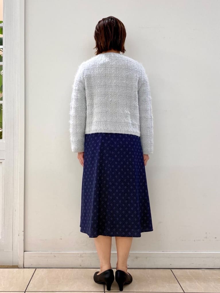 ksmさんの「Reflect｜【お食事会やお出かけに◎】ふんわりジャカード編みカーディガン」を使ったコーディネート