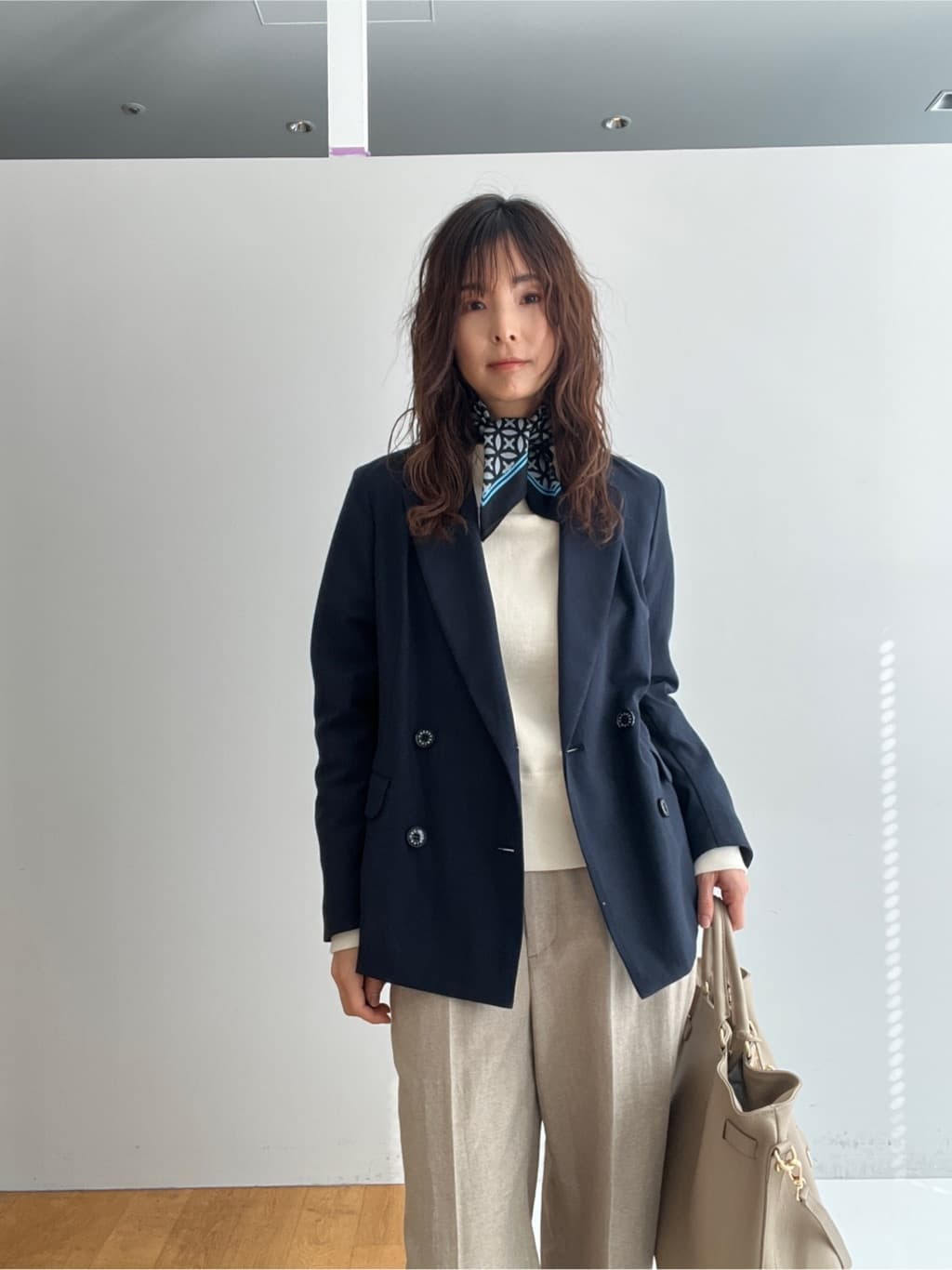 misaさんの「DRESSTERIOR｜【セットアップ可/吸水速乾/ウォッシャブル】リネンブレンドオックスダブルジャケット」を使ったコーディネート