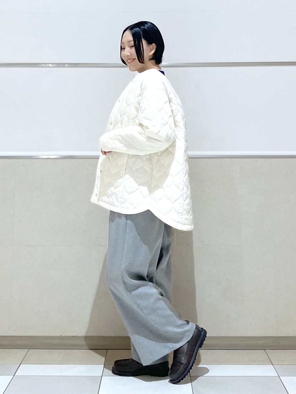 eriko さんの「Dessin｜【洗える】カシミヤブレンドスウェットライクニット」を使ったコーディネート