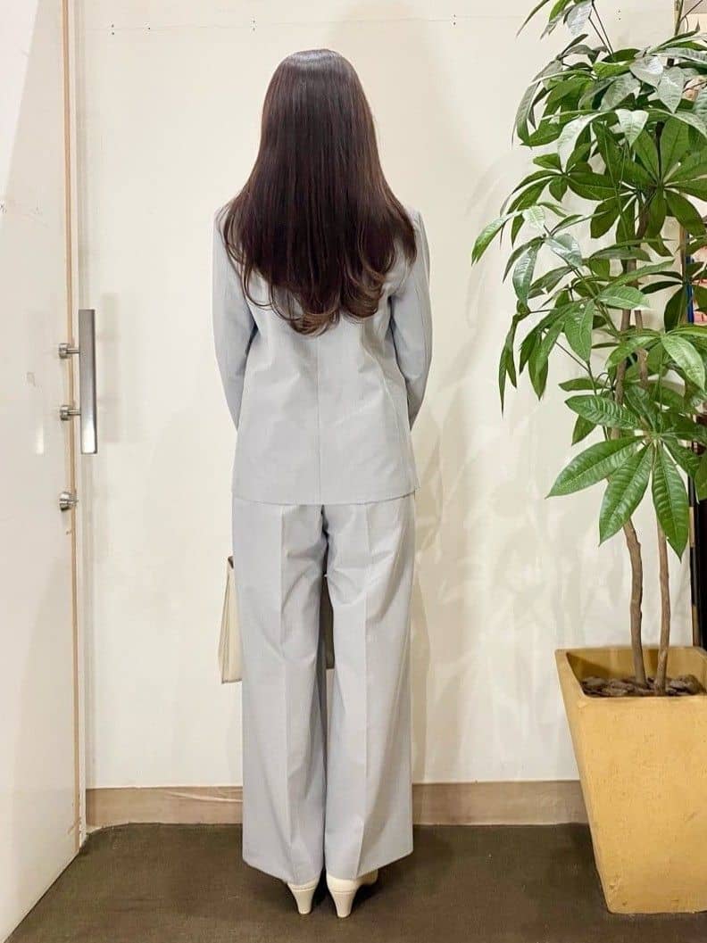 AYUMIさんの「SHOO･LA･RUE｜【セットアップ可/S-LL/洗濯機可】マニッシュに決まる ダブルブレストジャケット」を使ったコーディネート
