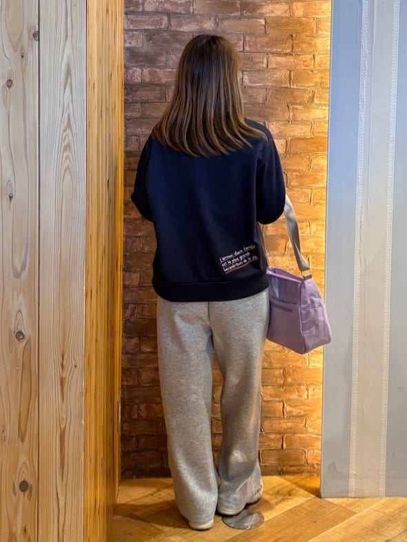 mieさんの「SHOO･LA･RUE｜【セットアップ可/S-LL/なめらかタッチ】こなれた着こなしに ダブルウエスト レイヤードパンツ」を使ったコーディネート