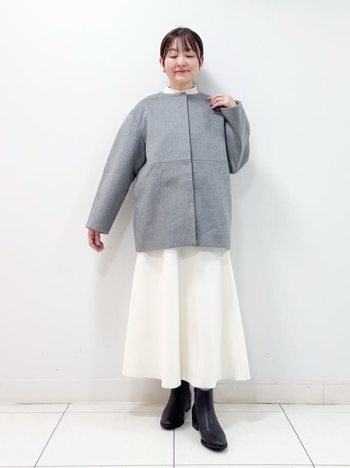 nakajoさんの「Dessin｜【洗える】ハイネックベロアモールニット」を使ったコーディネート