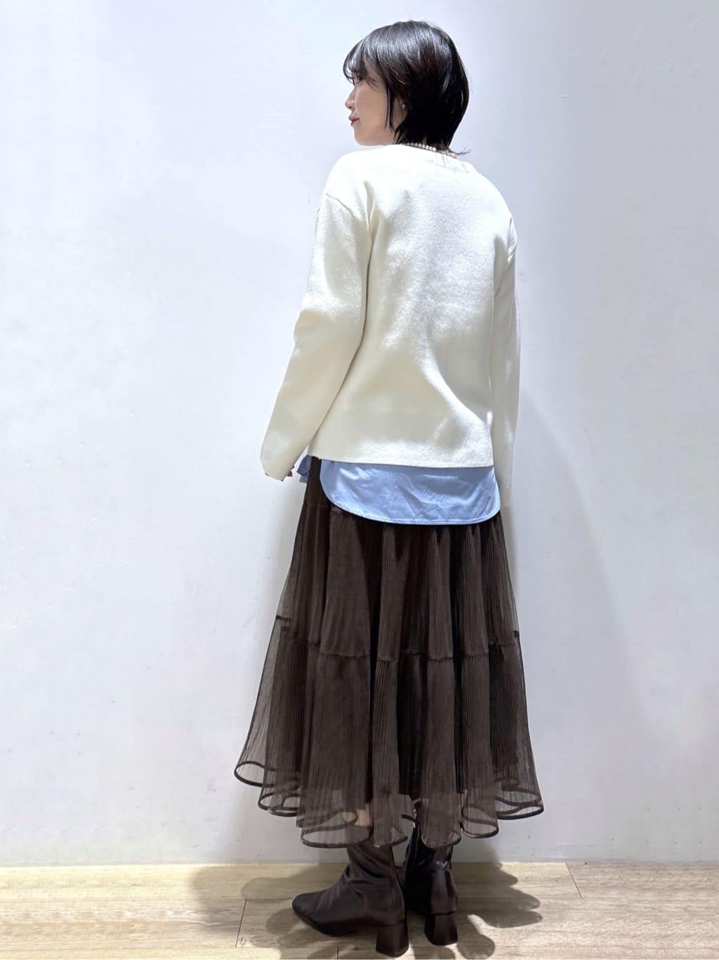 mizukiさんの「index｜ダブルフェイスコーディガン【洗濯機OK】」を使ったコーディネート