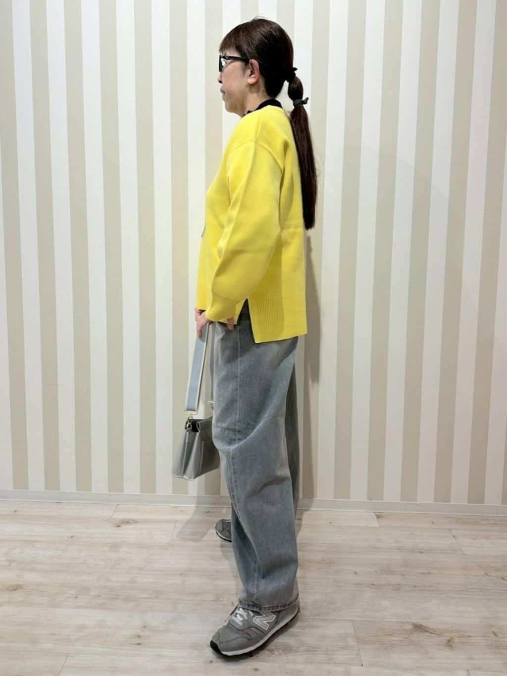 nonaさんの「SHOO･LA･RUE｜【S-LL/洗濯機可/体型カバー】大人世代も取り入れやすい スウェットライクニット」を使ったコーディネート