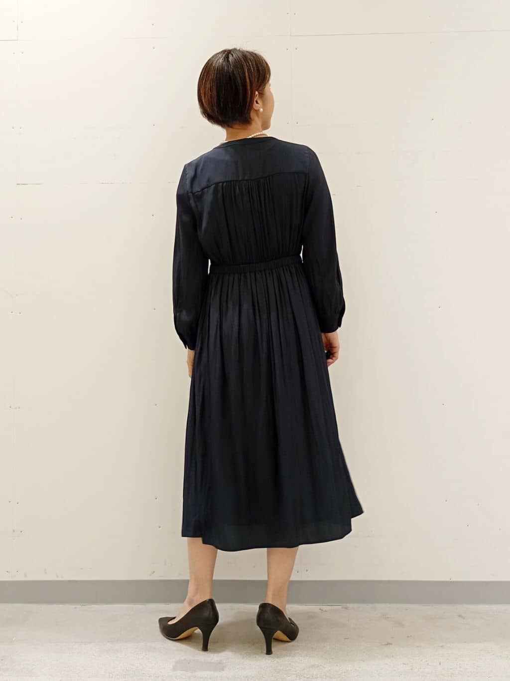 Kさんの「INDIVI｜【洗える】ギャザーフレアワンピース」を使ったコーディネート