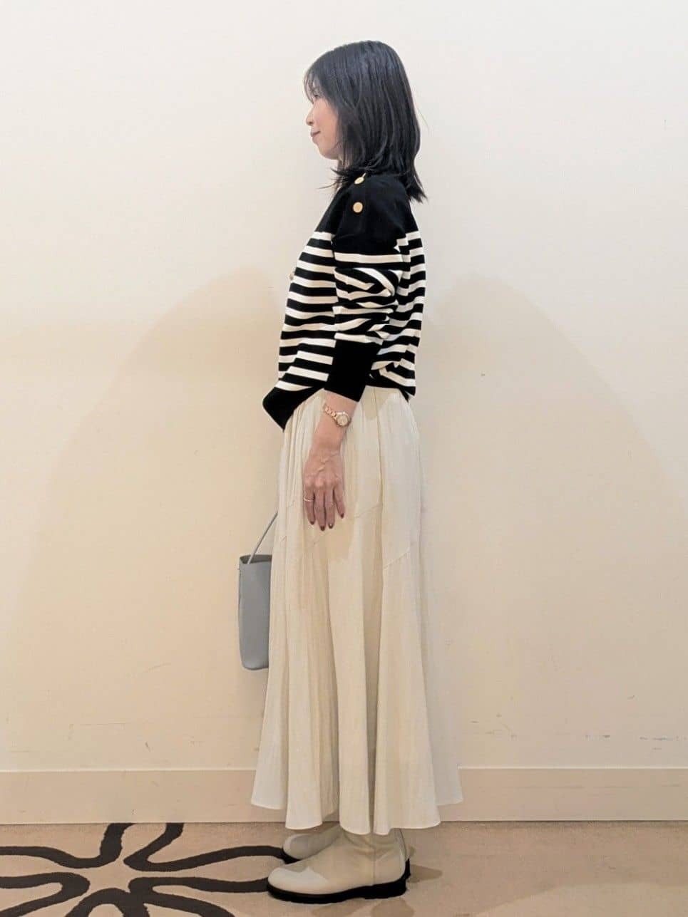 laverさんの「UNTITLED｜【洗える】ミラノリブニット」を使ったコーディネート