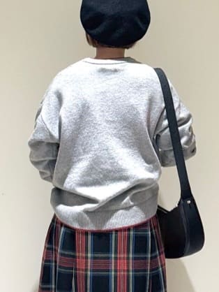 Liriさんの「Dessin｜【洗える】チェック柄起毛フレアスカート」を使ったコーディネート