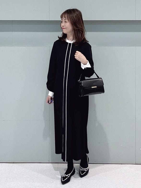 makiさんの「UNTITLED｜【日本製／通勤／フォーマル】カシミヤ混ノーカラーコート」を使ったコーディネート