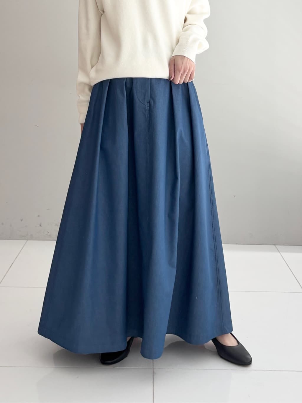 清水夏姫さんの「DRESSTERIOR｜◆ウォッシャブルコットンカシミヤプルオーバーニット」を使ったコーディネート