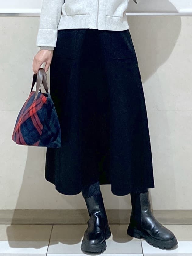 eriko さんの「Dessin｜メルトンジャージフレアスカート」を使ったコーディネート