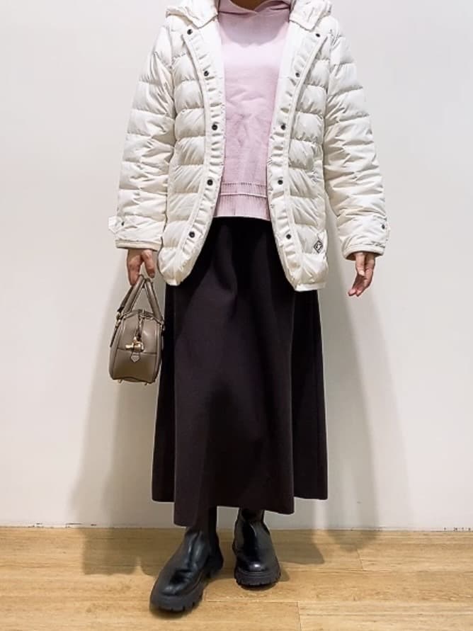 Hamaさんの「Dessin｜【撥水・2WAY】ミュラーダウンコートミドル丈」を使ったコーディネート