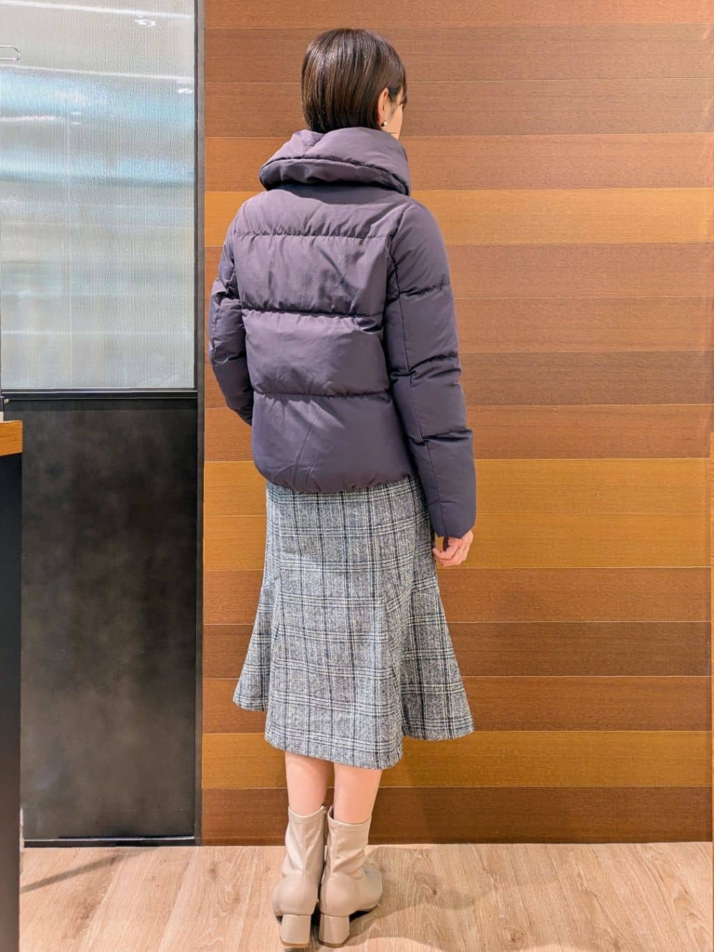 miuraさんの「index｜選べる2丈 ハイネックカラーミックスラメニット【洗濯機OK】」を使ったコーディネート