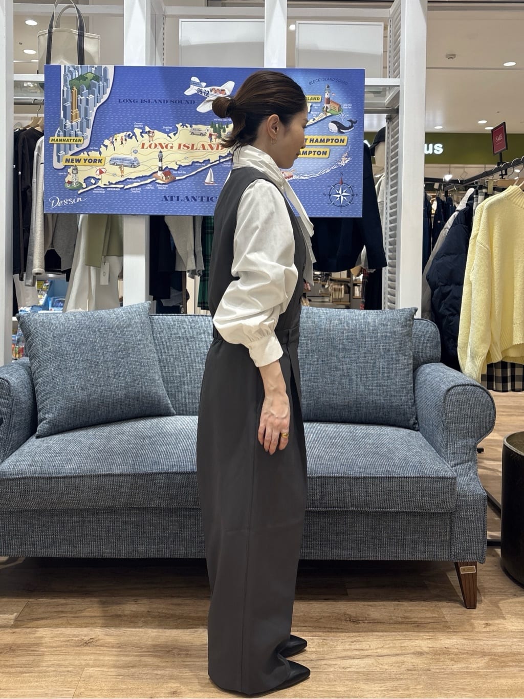 risaさんの「Dessin｜【洗える】セットアップ風ジレオールインワン」を使ったコーディネート