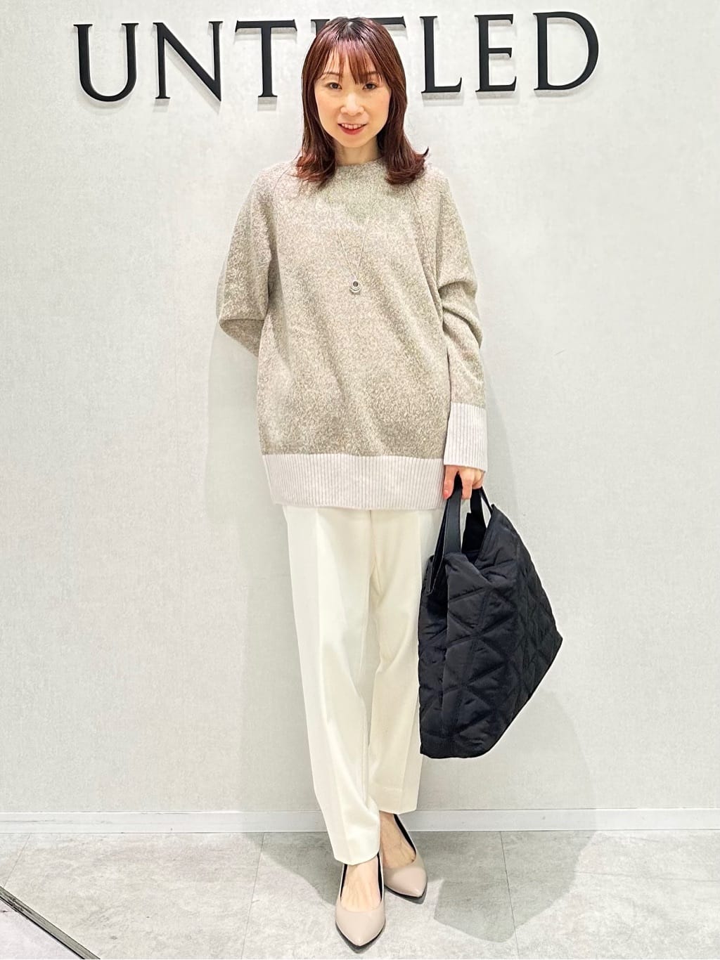 Miwaさんの「UNTITLED｜【日本製／通勤／フォーマル】カシミヤ混ノーカラーコート」を使ったコーディネート