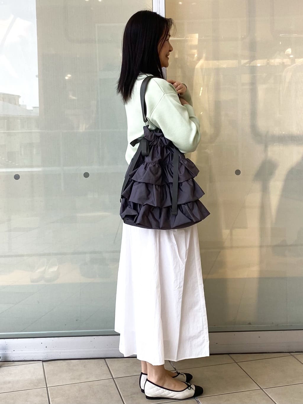 Jeanさんの「OPAQUE.CLIP｜ハーフZIP刺繍ロゴニット【洗濯機OK】」を使ったコーディネート