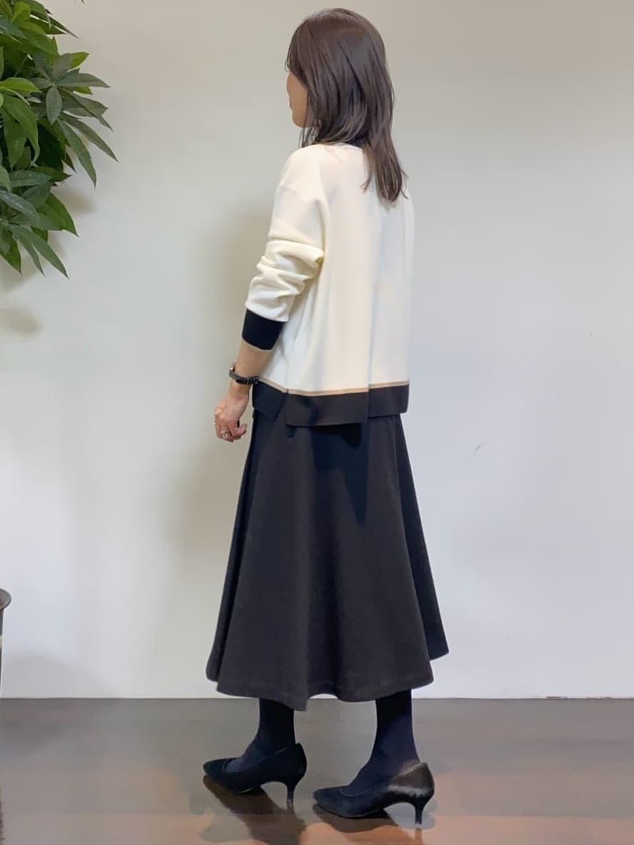 tomoさんの「UNTITLED｜【アンサンブル可/洗える】ウールミラノリブニット」を使ったコーディネート