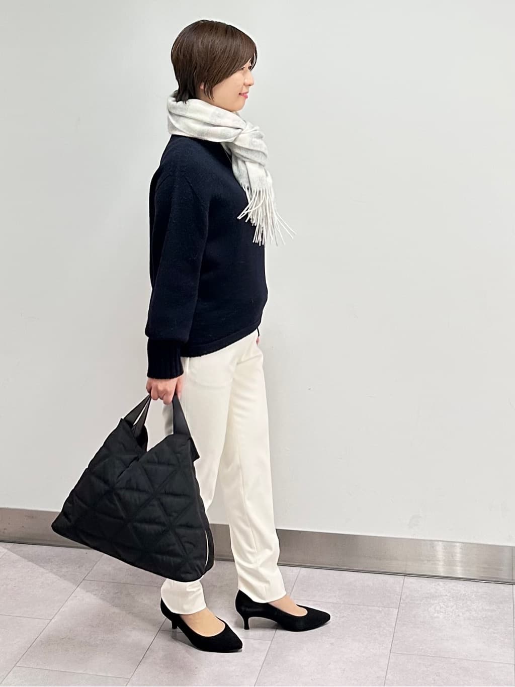 みなこさんの「UNTITLED｜【洗える】スポンディッシュ ボトルネックニット」を使ったコーディネート