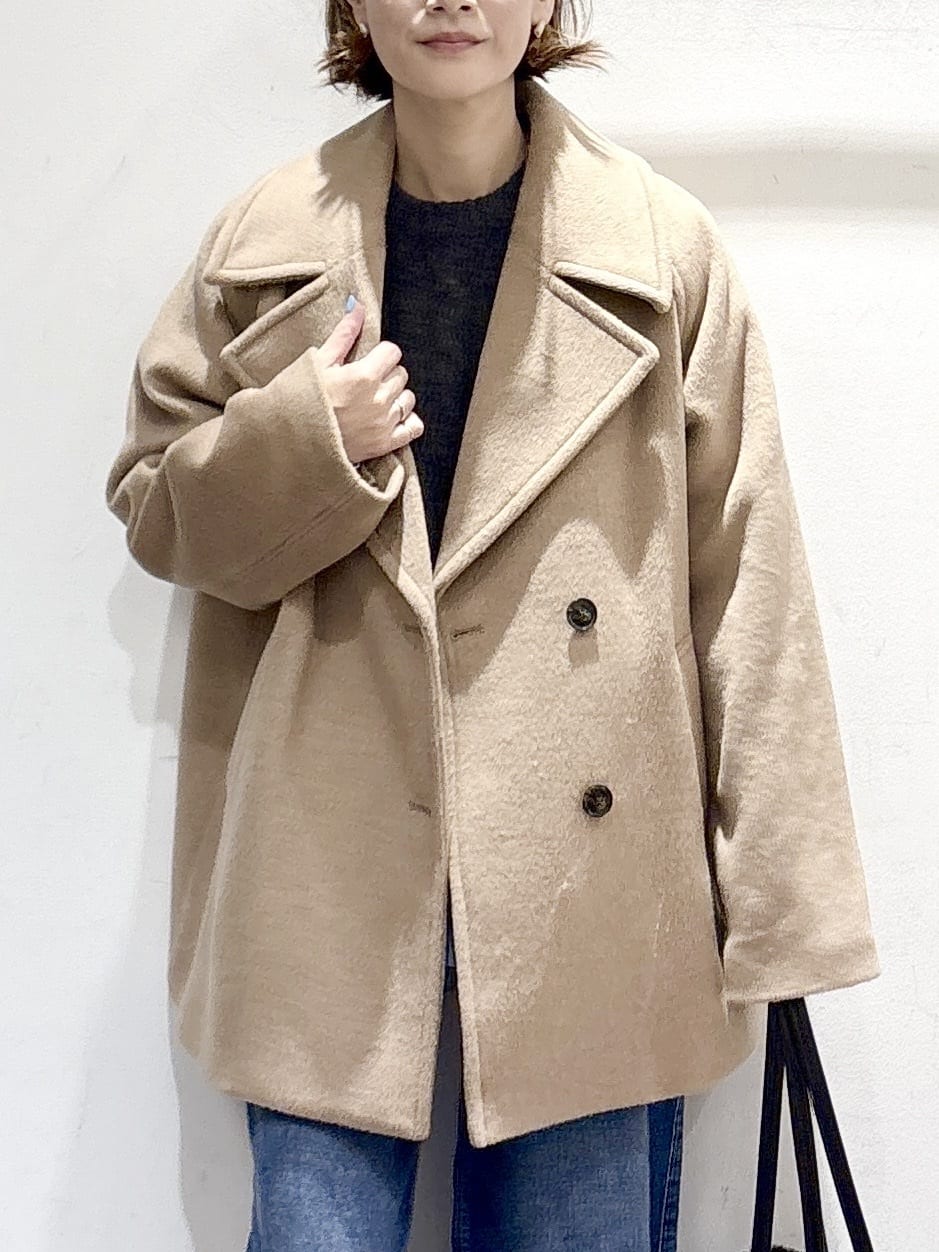 たけねぇさんの「OPAQUE.CLIP｜カシミヤブレンドウールミドルピーコート」を使ったコーディネート