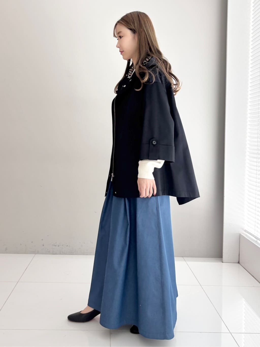 清水夏姫さんの「DRESSTERIOR｜【ウォッシャブル/撥水素材】Ａライン ショートモッズコート」を使ったコーディネート