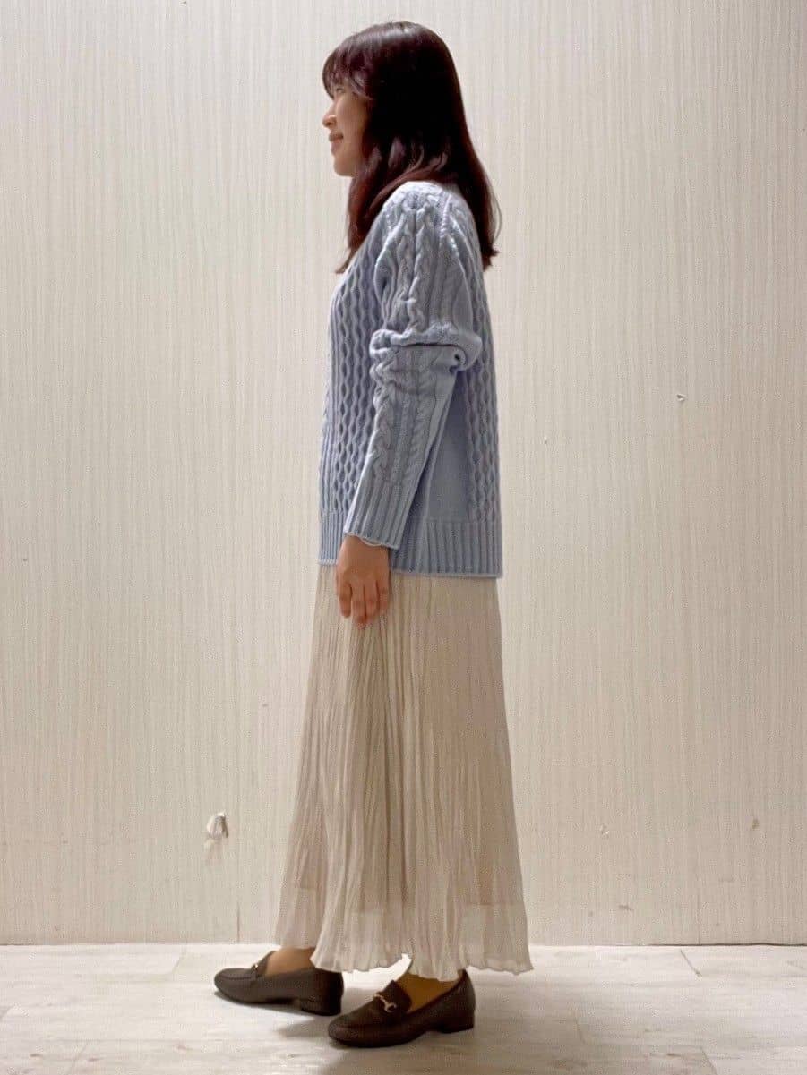 Mさんの「UNTITLED｜【洗える】スポンディッシュ ケーブル柄ニット」を使ったコーディネート