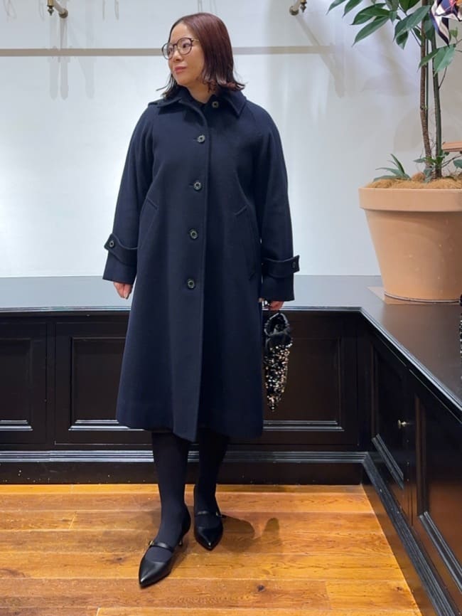 Asamiさんの「DRESSTERIOR｜Super110sウールステンカラーコート」を使ったコーディネート