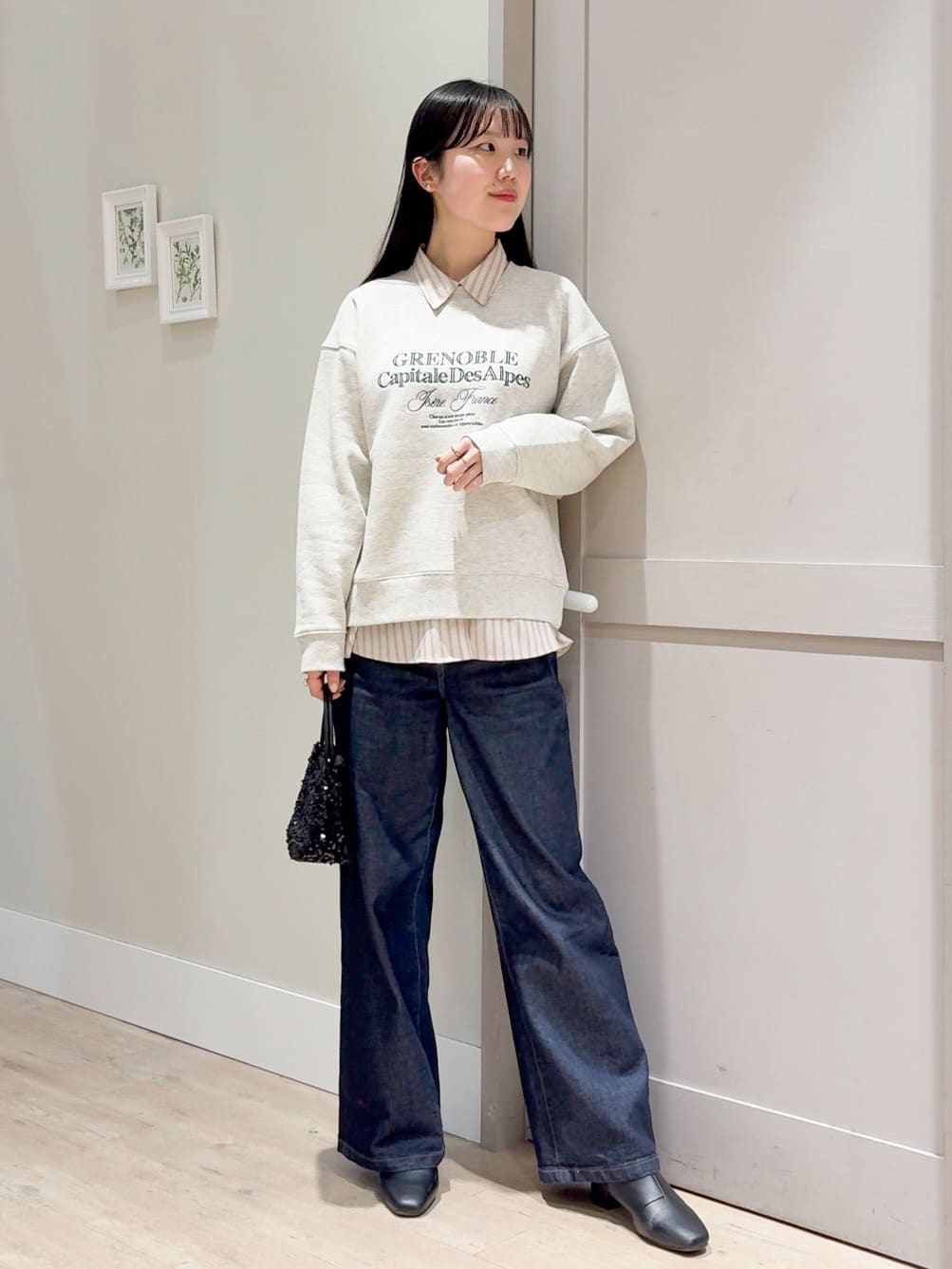 Mayuさんの「grove｜【SOMETHING&times;grove別注】LISAWIDE DENIM PANTS」を使ったコーディネート
