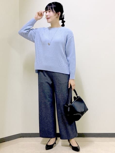  beni_gingerさんの「Reflect｜【ゆったり着られる◎】ワイドリブニットプルオーバー」を使ったコーディネート