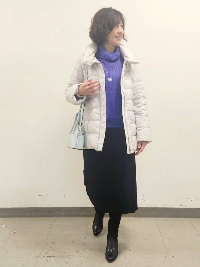 mayumayuさんの「Reflect｜【SS-4Lサイズ】フーデッドミドルダウンコート」を使ったコーディネート