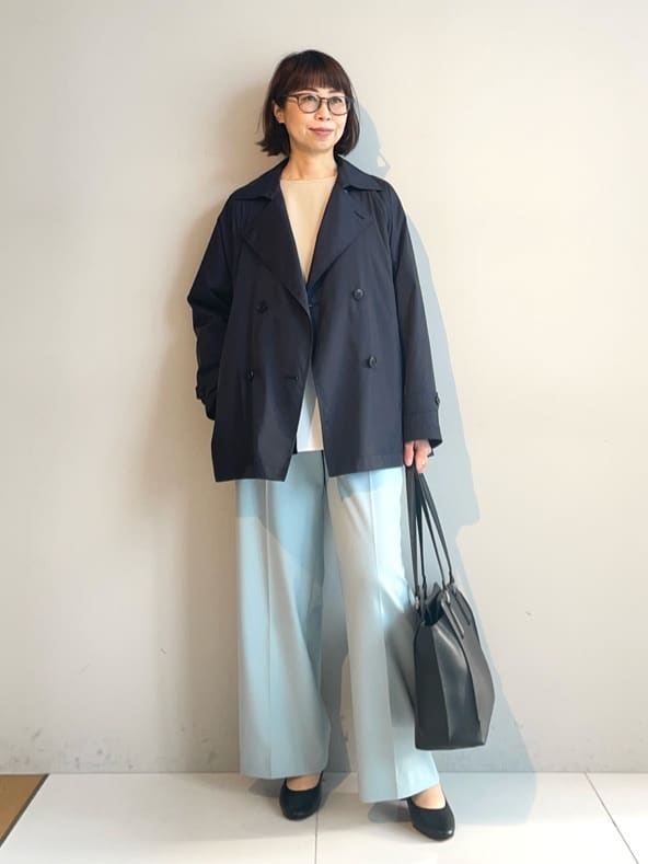 murayamaさんの「INDIVI｜【新作褒められパンツ】快温ワイドパンツ」を使ったコーディネート