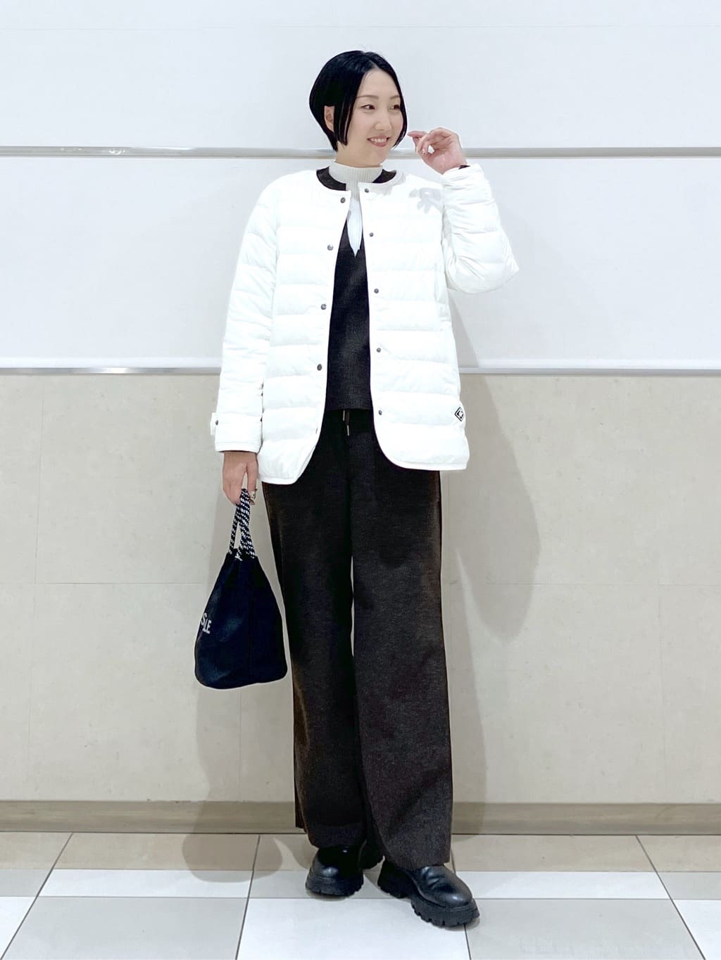eriko さんの「Dessin｜【撥水・2WAY】ミュラーダウンコートミドル丈」を使ったコーディネート