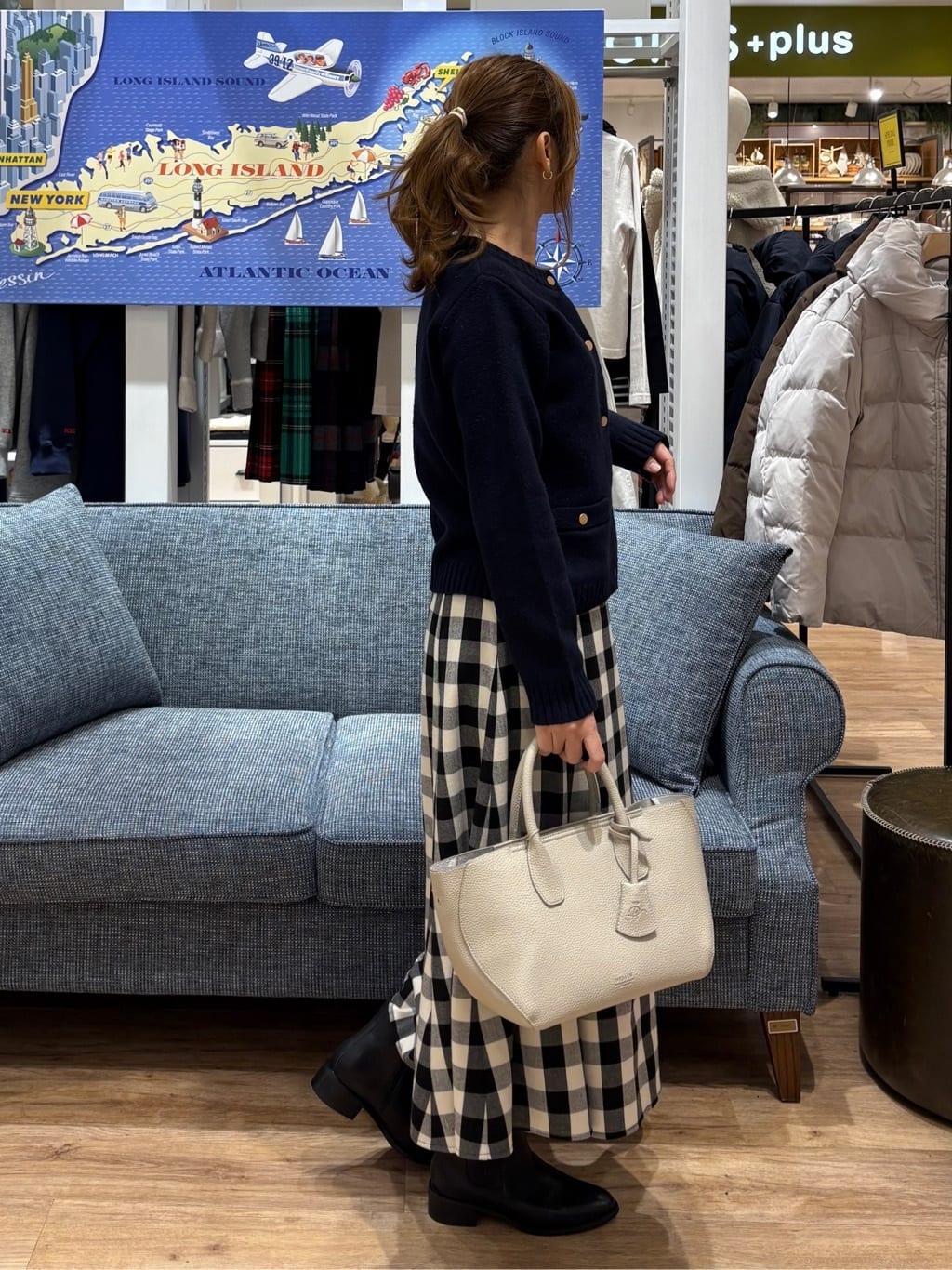 yuinaさんの「Dessin｜【撥水・2WAY】ミュラーダウンコートミドル丈」を使ったコーディネート