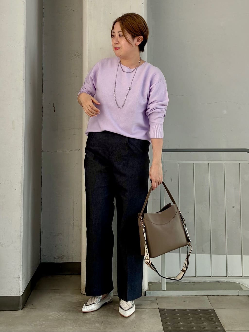 aiさんの「THE SHOP TK｜【S-XLサイズ/選べる6色】どこから見ても美しい ガーターニット/洗濯機OK」を使ったコーディネート