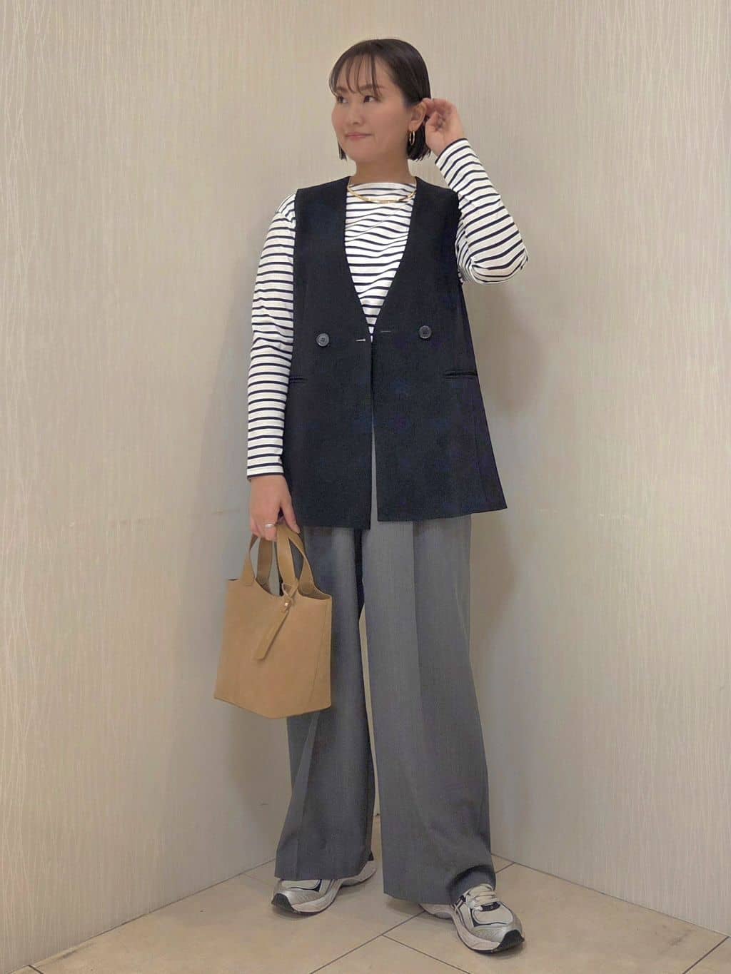 naokoさんの「UNTITLED｜【ロング丈/軽やか】テーラード　リバーコート」を使ったコーディネート