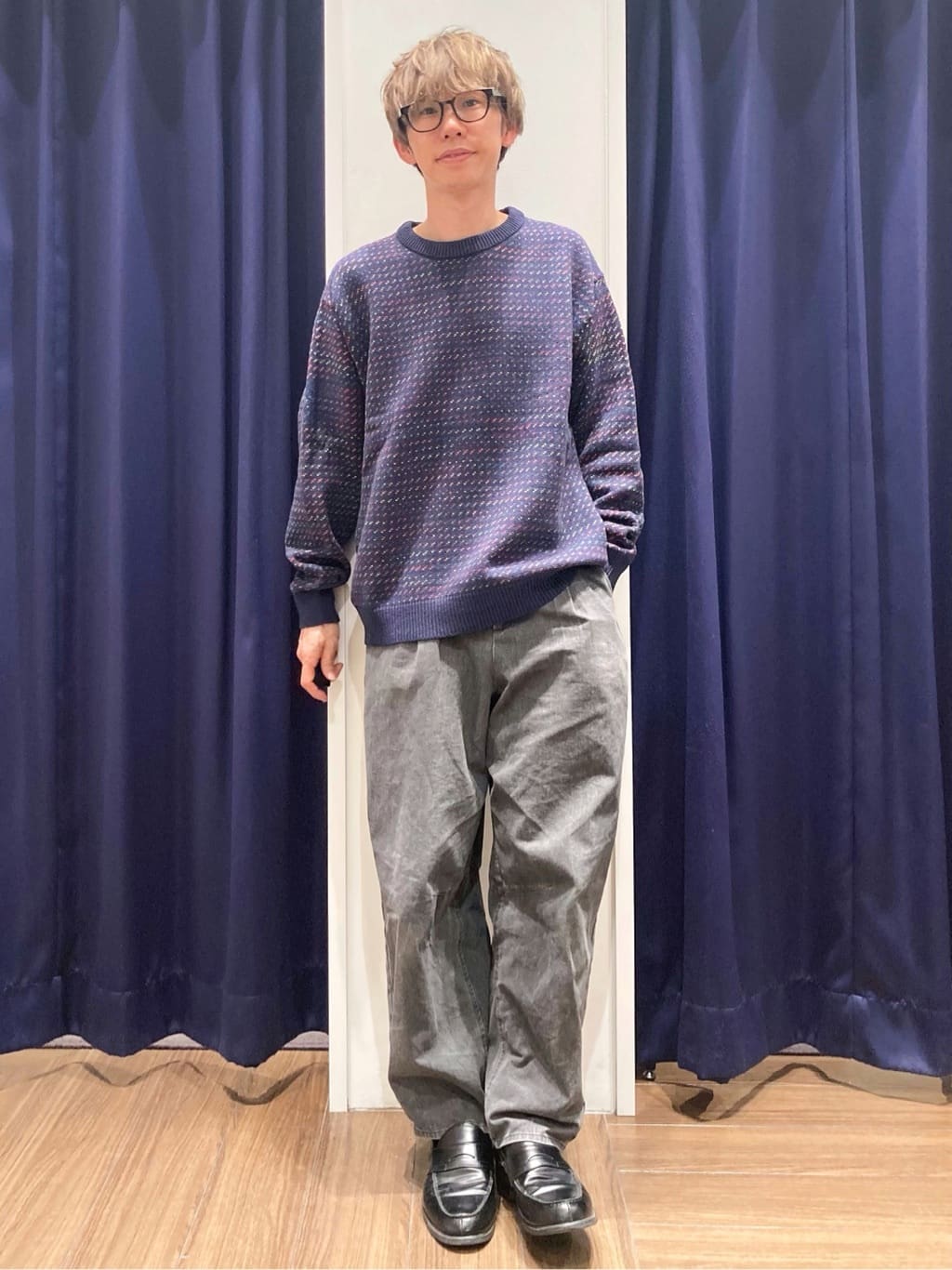 つーじーさんの「THE SHOP TK｜バーズアイグラデーションニット 洗濯機OK／ユニセックスでおすすめ！」を使ったコーディネート