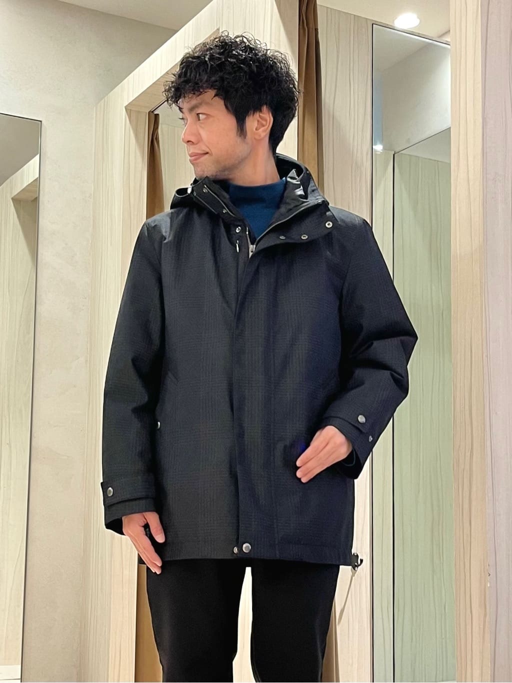 URAさんの「TAKEO KIKUCHI｜【3WAY】グレンチェック ダウンライナー ブルゾン」を使ったコーディネート