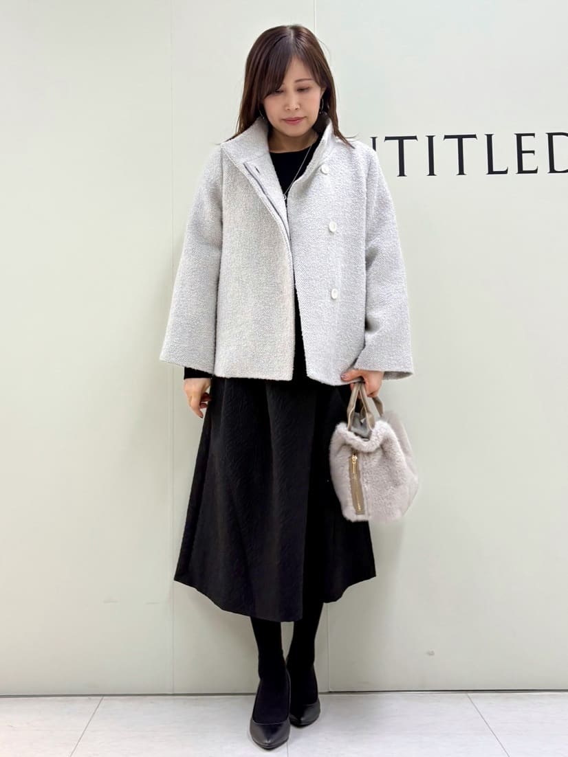 Sakaiさんの「UNTITLED｜【エレガント／ミディアウター】ミックスヘリンボンコート」を使ったコーディネート